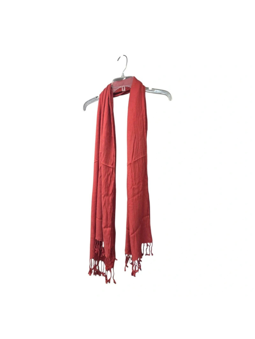 Red-orange scarf fall cold weather